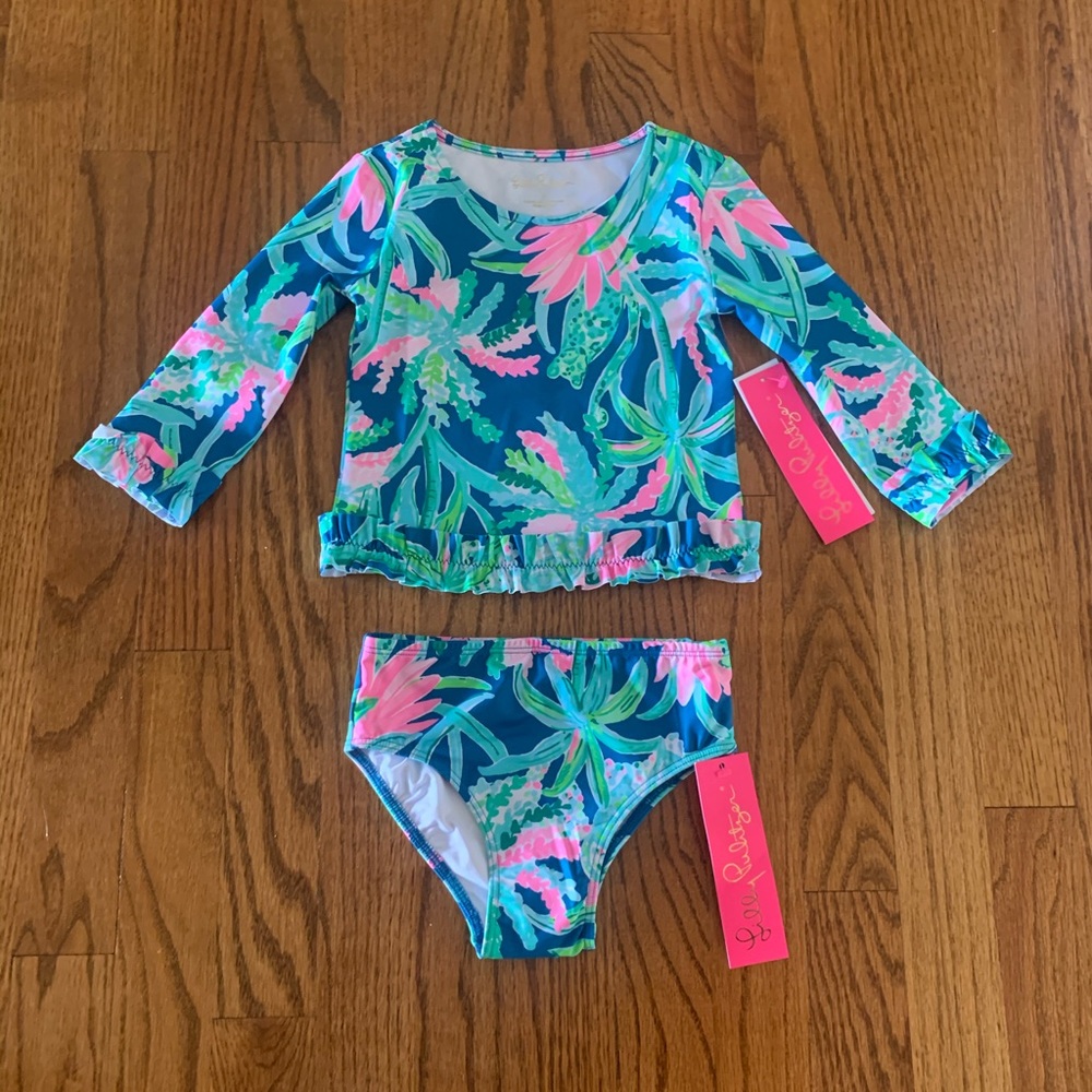 UPF 50 Girls Margo Rashguard Set lilly Pulitzer 3t